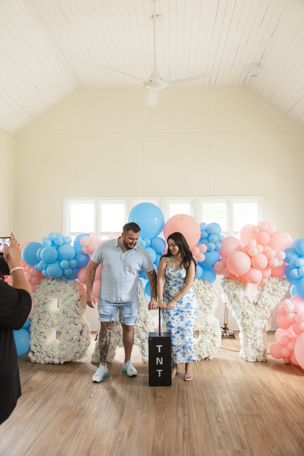 Gender reveal celebration in Brisbane & Gold Coast with TNT setup, balloons, and personalised décor for an unforgettable moment.”

“Dramatic TNT Gender Reveal setup across Brisbane, Gold Coast & Sunshine Coast with balloons and colourful, personalised styling.”

“Luxury TNT Gender Reveal package in Brisbane & Gold Coast featuring balloons, personalised décor, and a fun, colourful display.”