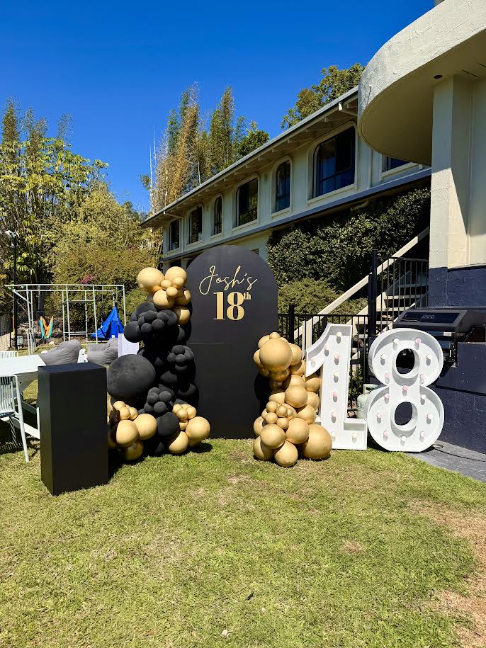 Colourful balloon arch for birthday, wedding, or corporate event styling across Brisbane, Gold Coast & Sunshine Coast

Custom balloon arch installation for luxury events, styled for unforgettable celebrations in Brisbane & Gold Coast

Elegant balloon arch for weddings and milestone parties, designed for Gold Coast, Brisbane, and Sunshine Coast events

Large-scale balloon arch as a statement décor piece for Brisbane, Gold Coast & Sunshine Coast celebrations

Personalised balloon arch styling for birthdays